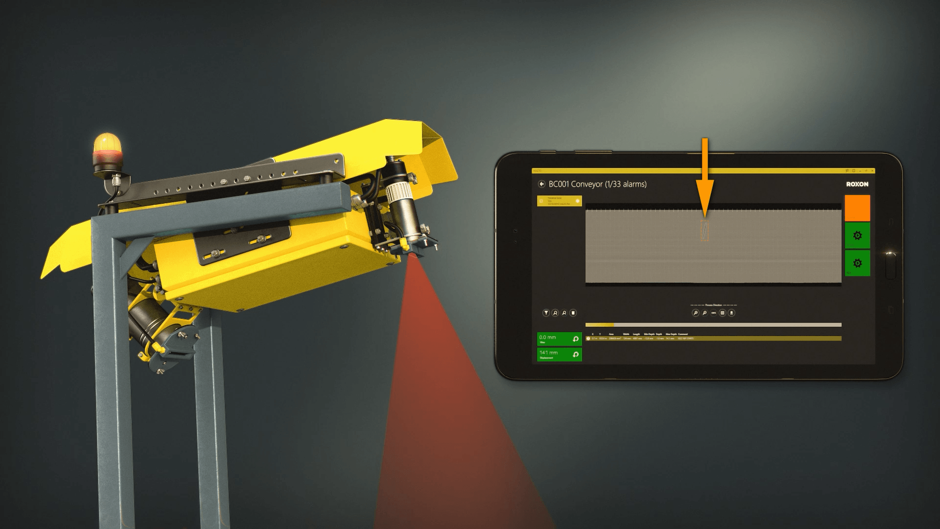 HX Belt monitoring. 170 unit with screen display.